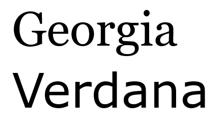 goergiaとverdana