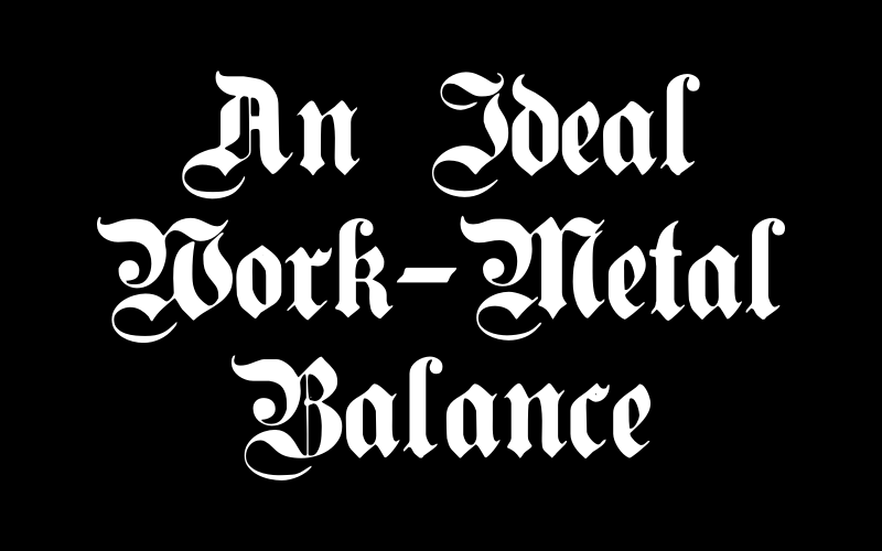 work-metal balance