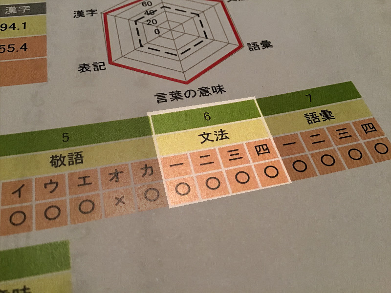 日本語検定文法問題の正誤判定